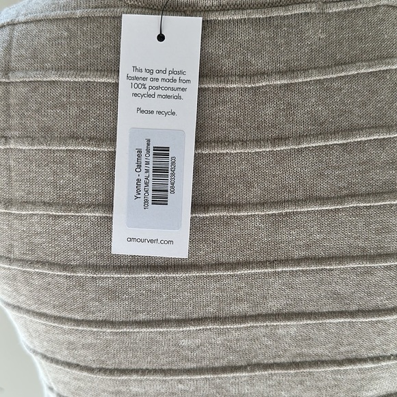 NWT Amour Vert Yvonne Tank, Medium, Oatmeal color - Picture 8 of 9